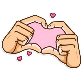 ❤ hati, cinta, gestur tangan, stiker, romantis, tangan, hati tangan telegram sticker