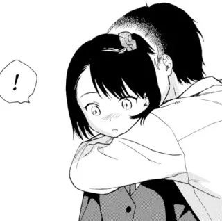 👧 anime, manga, cute, girl, hug, couple telegram sticker