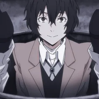 🏹 Dazai Osamu Bungo Stray Dogs Anime, Manga, Dazai, Bungo Stray Dogs, Charakter, Porträt telegram sticker