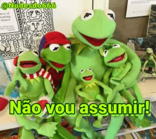 😌 Kermit the Frog Não vou assumir! Kermit, Muppets, frog, meme, funny telegram sticker