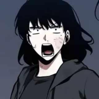 😨 shocked, surprise, anime, scared, woman whatsapp sticker