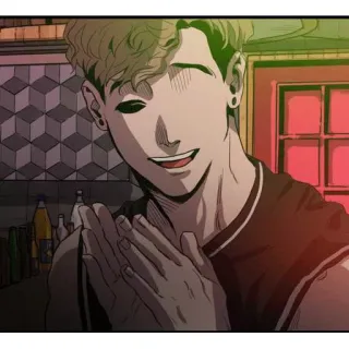 👏 hombre, sonriendo, persona, interior telegram sticker