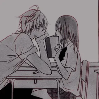 🩺 Anime, Manga, Romantiek, School, Koppel telegram sticker
