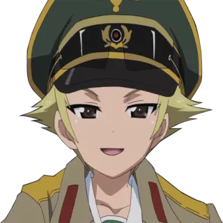 😀 Anime, Militäruniform, Charakter whatsapp sticker