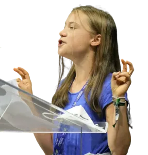 🤦‍♀️ Greta Thunberg activist, climate change, Greta Thunberg, teenager telegram sticker