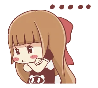 🍞 стикер, мультфильм, аниме, девушка, злая, расстроенная telegram sticker
