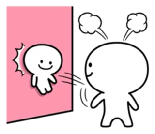 👊 Cartoon, Schattig, Sticker, Personage, Glimlach, Simpel telegram sticker