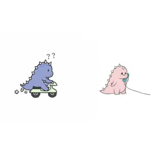 🤍 dinosaur, cartoon, scooter, phone, cute, animal, sticker telegram sticker