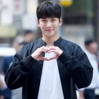 ❤️ heart gesture, korean actor, man, smile, love, affection telegram sticker