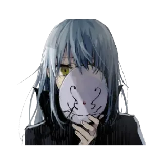 😠 Rimuru Tempest That Time I Got Reincarnated as a Slime Anime, Manga, Rimuru Tempest, Slime, Isekai, Fantasía whatsapp sticker