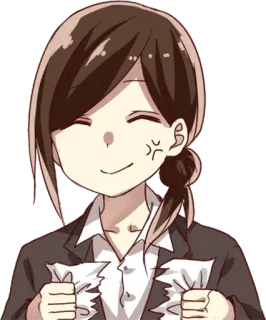 ☺️ Anime, Mädchen, Business, Arbeit, Wütend whatsapp sticker