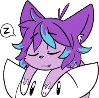 💤 Z ง่วง, แมว, การ์ตูน, ฝัน, น่ารัก, สัตว์ telegram sticker