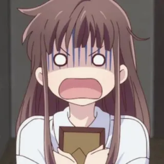 😰 anime, geschokt, verrast, cartoon, uitdrukking telegram sticker