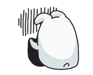 😞 Blob, Dessin animé, Personnage, Mignon, Simple, Abstrait telegram sticker