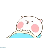 😖 schattig, beer, slapen, dier, cartoon, kawaii whatsapp sticker