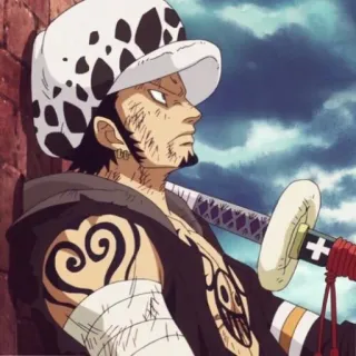 ⚜ Trafalgar Law One Piece 动漫, 海贼王, 特拉法尔加·罗, 角色, 海盗, 剑 telegram sticker