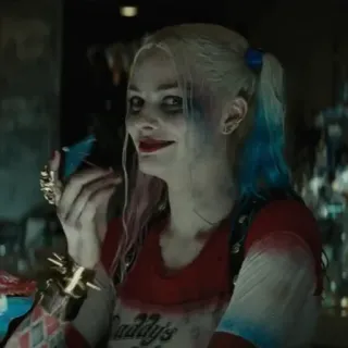 🔥 Harley Quinn Suicide Squad Daddy's Харли Квинн, Отряд Самоубийц, Марго Робби, DC Comics, злодей, персонаж комиксов whatsapp sticker