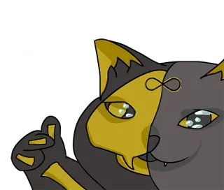 😢 猫, 动物, 卡通, 贴纸, 点赞 telegram sticker