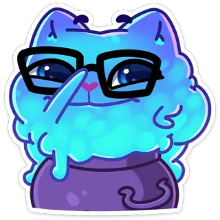 🤓 gato, mono, pegatina, mago, poción, gafas telegram sticker