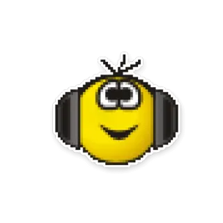 🎵 emoji, âm nhạc, tai nghe, vàng telegram sticker