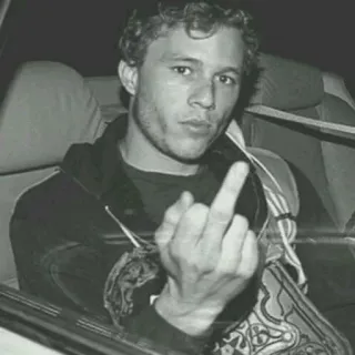 🖕 가운데 손가락, 모욕적인, 제스처, 초상화, 남자 telegram sticker