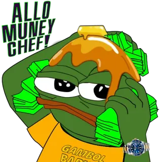 📞 Pepe the Frog ALLO MUNEY CHEF!
GAMBOL BABYLON มีม, เงิน, เปเป้, ความมั่งคั่ง, การ์ตูน telegram sticker