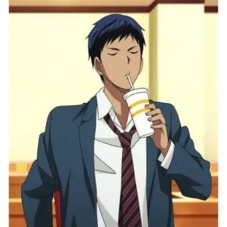 🎭 Daiki Aomine Kuroko's Basketball Anime, Basquete, Aomine, Mangá, Bebida telegram sticker
