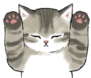 🥨 猫, 子猫, 可愛い, 肉球, 愛らしい telegram sticker