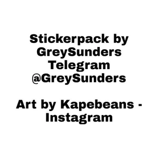 🐾 Stickerpack by GreySaunders Telegram @GreySaunders Art by Kapebeans - Instagram ステッカー, テレグラム, インスタグラム, アート, greySaunders, kapebeans telegram sticker