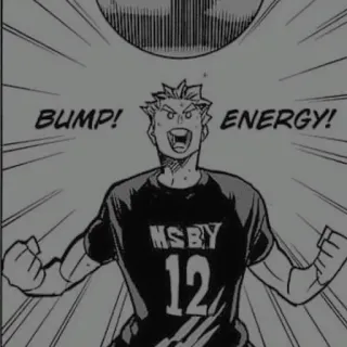 🦉 BUMP! ENERGY! Anime, Volleybal, Energie, Sport telegram sticker