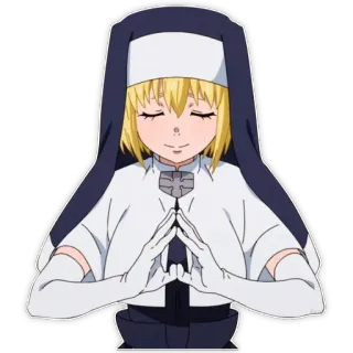 🙏 Iris Fire Force anime, character, nun, iris, fire force telegram sticker