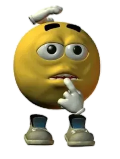 🤨 Emoji, Myślenie, Kreskówka, Wyraz, Żółty telegram sticker