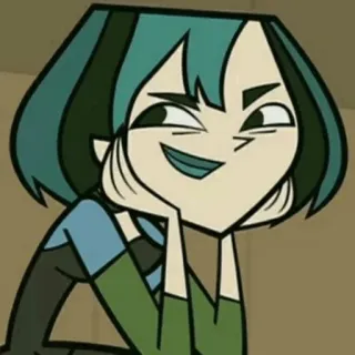 🐉 Gwen Total Drama gótico, dibujos animados, animación, adolescente, total drama, gwen whatsapp sticker