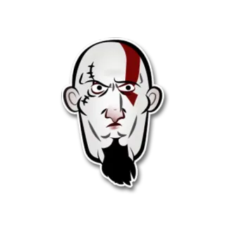 😶 Kratos God of War 크레토스, God of War, 비디오 게임, 전사, 캐릭터 telegram sticker