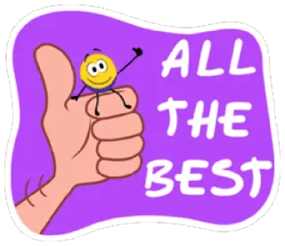👍 ALL THE BEST jempol, semoga berhasil, semoga berhasil, dukungan, semangat, positif, sukses telegram sticker
