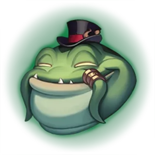 😏 개구리, 두꺼비, 실크햇, 초록색, 동물, 귀여운 telegram sticker