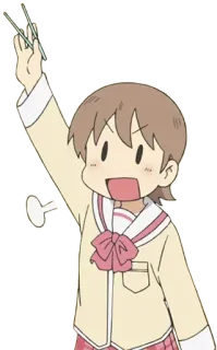 😏 Mio Naganohara Nichijou Anime, Garota, Uniforme escolar, Nichijou, Mio Naganohara telegram sticker