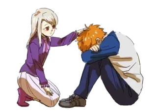 😋 anime, comfort, sad, girl, boy telegram sticker