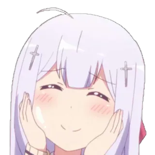 😊 anime, cartone animato, ragazza, sorriso, carino telegram sticker