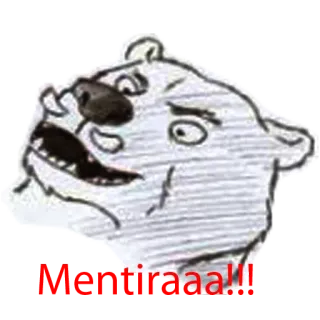 😝 shiraaa!!! animal, urso, desenho animado, desenho, raiva, expressão telegram sticker