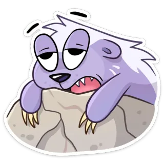 ☹️ Мультик, Животное, Уставший, Сонный, Измученный, Грустный, Ленивый telegram sticker