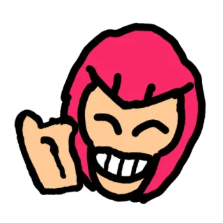 🏳️‍🌈 Мультфильм, Жест, Средний палец, Грубый, Стикер telegram sticker