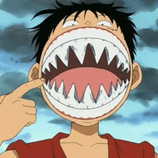 😃 Anime, Manga, Charakter, Mund, Zähne, Cartoon whatsapp sticker