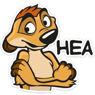 🙅‍♂️ Timon The Lion King HEA Timon, Meerkat, Disney, Cartoon telegram sticker