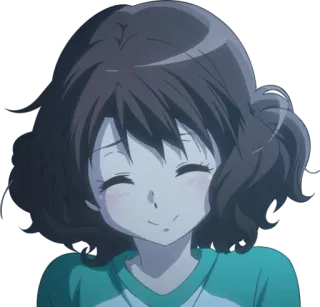☺️ Anime, Mädchen, lächelnd, süß, Charakter telegram sticker
