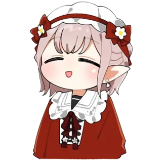 ☺️ anime, elf, cute, chibi, cartoon, character telegram sticker