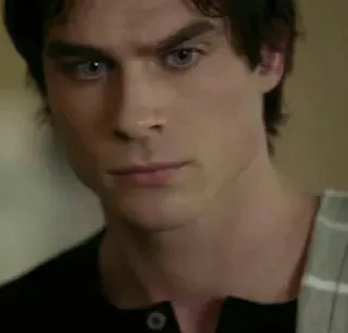 🙁 Damon Salvatore The Vampire Diaries vampiro, serie tv, sobrenatural, drama, drama adolescente whatsapp sticker
