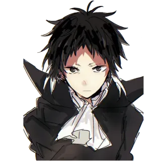 😐 Akutagawa Ryunosuke Bungou Stray Dogs Anime, Manga, Bungou Stray Dogs, Akutagawa Ryunosuke, Charakter, Kunst telegram sticker