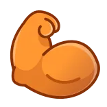 💪 braço, músculo, emoji, força, flexão, bíceps telegram sticker