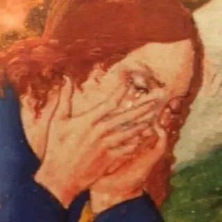 😰 泣く, 悲しい, 感情的, 女性, 顔, 涙, ポートレート telegram sticker